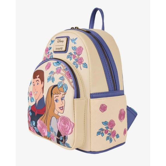 NEW! Disney Sleeping Beauty Princess Aurora & Prince‎ Phillip Floral Backpack